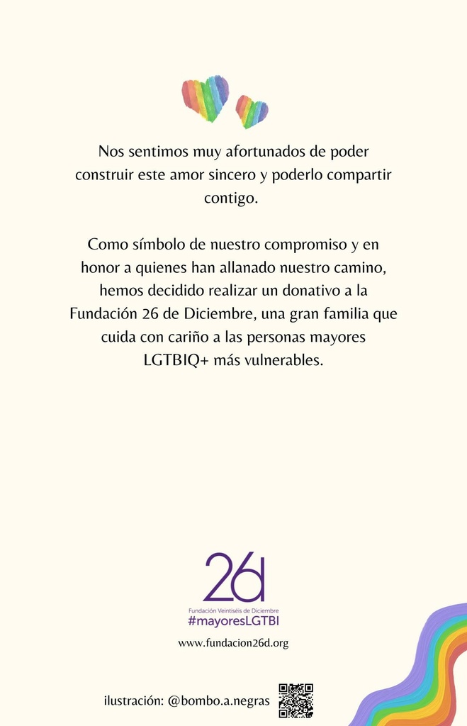 Tarjeta de bodas mujer trasera